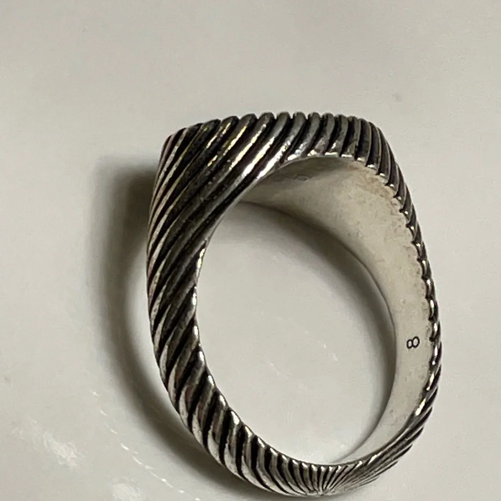 Gucci Silver Double GG Marmont Pinky Ring - Picture 4 of 8